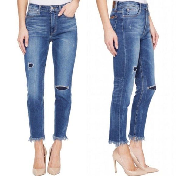 Joe's Jeans Denim - Joe's Jeans High Rise Skinny Crop Patch Jeans Size 26